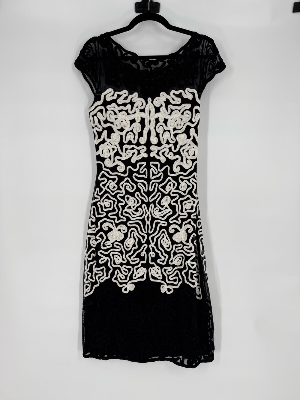 Phase Eight Embroidered Mesh Sheath Dress 14 Cocktail Wedding Guest Occasion